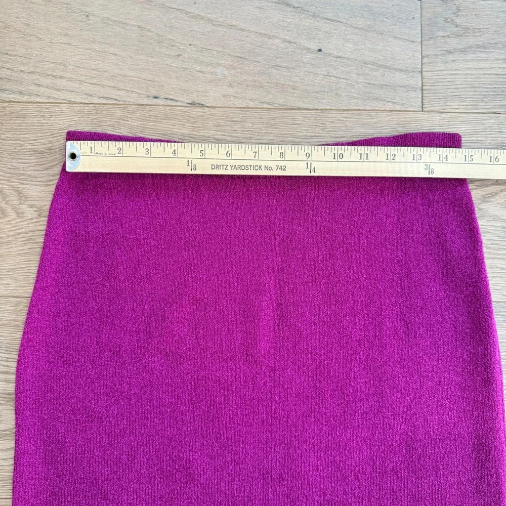 Jessica Knits Two Piece Skirt Set Magenta Metallic Sparkle Knit Midi Medium VTG - Picture 10 of 16